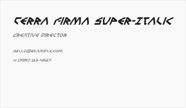 Terra Firma Super-Italic Business Card