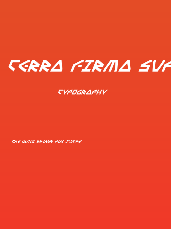 Terra Firma Super-Italic Poster