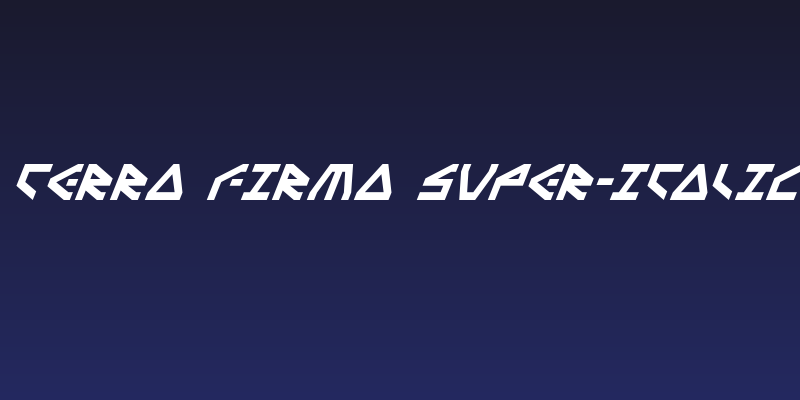 Terra Firma Super-Italic Social Header