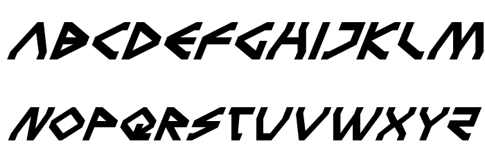 Terra Firma Super-Italic Font LOWERCASE