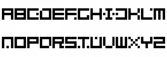 Terrablox Regular Шрифта ВЕРХНИЙ