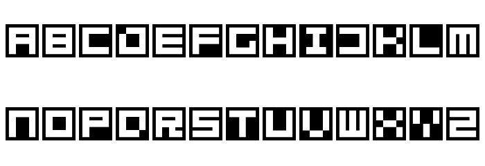 Terrablox Regular Schriftart Kleinbuchstaben