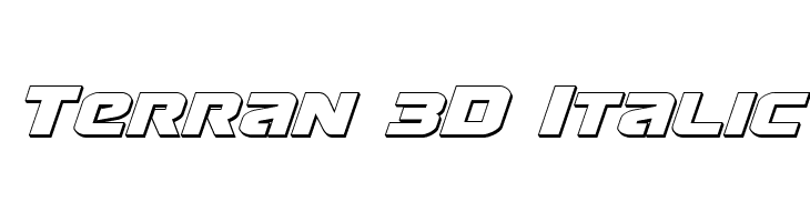 Terran 3D Italic  フリーフォントのダウンロード