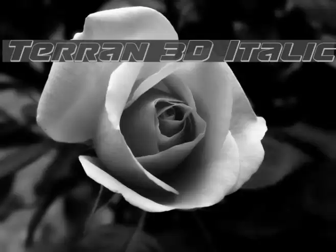 Terran 3D Italic Font examples