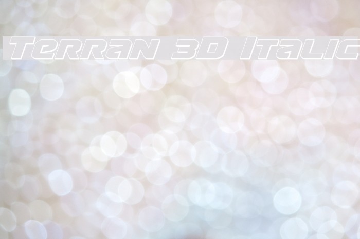 Terran 3D Italic Font examples