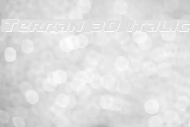 Terran 3D Italic Font examples