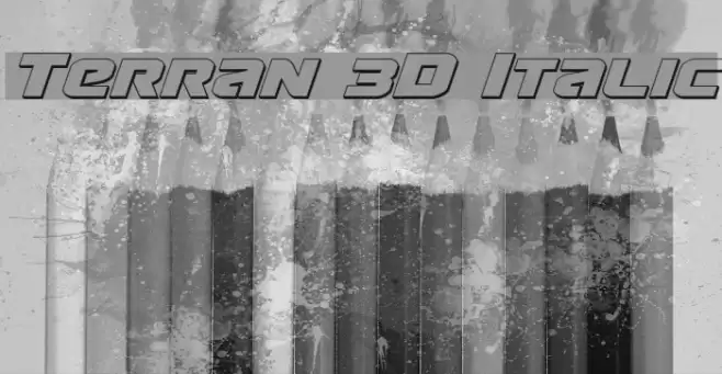 Terran 3D Italic Font examples