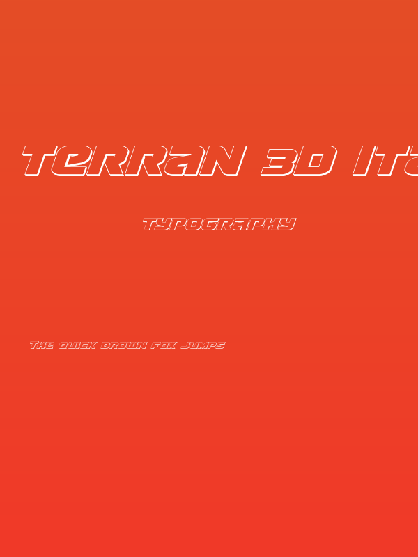 Terran 3D Italic Poster