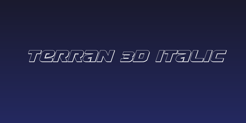 Terran 3D Italic Social Header