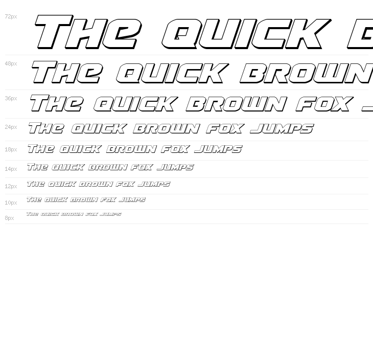 Terran 3D Italic Waterfall