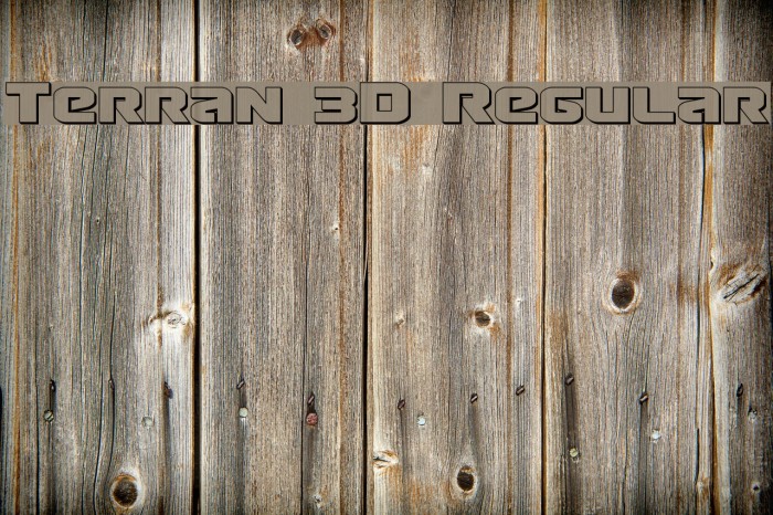 Terran 3D Regular Font examples