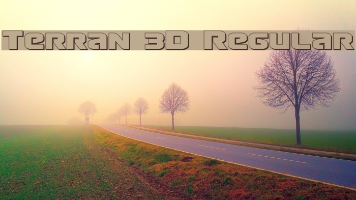 Terran 3D Regular Font examples
