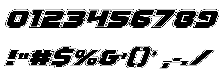 Terran Academy Italic Font OTHER CHARS