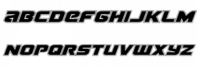 Terran Academy Italic Шрифта ВЕРХНИЙ