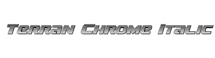 Terran Chrome Italic फ़ॉन्ट