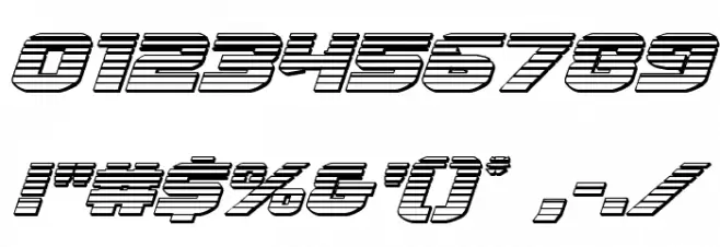 Terran Chrome Italic Font OTHER CHARS