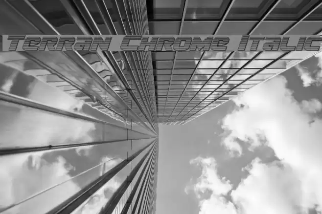 Terran Chrome Italic Font examples