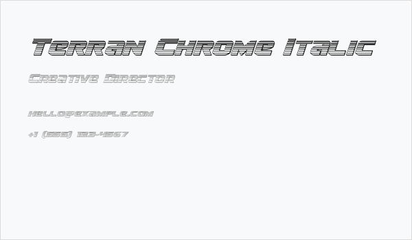 Terran Chrome Italic Business Card
