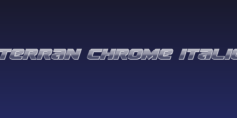 Terran Chrome Italic Social Header