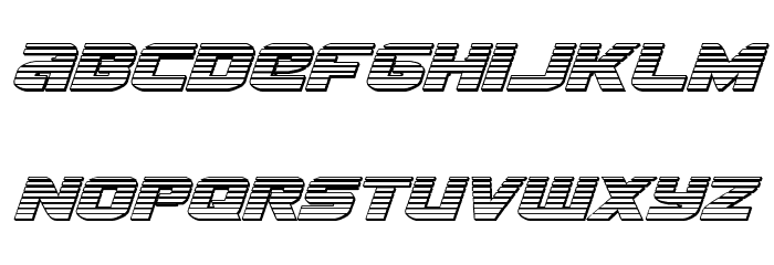 Terran Chrome Italic Font LOWERCASE