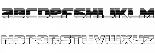 Terran Chrome Regular Schriftart Groß
