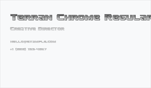Terran Chrome Regular Business Card
