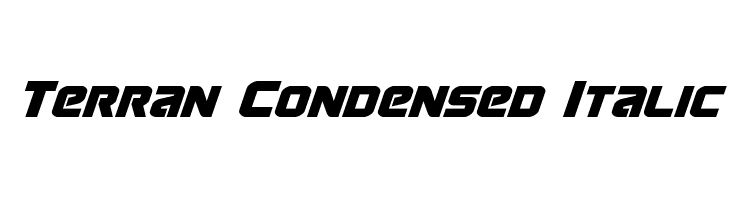 Terran Condensed Italic Font