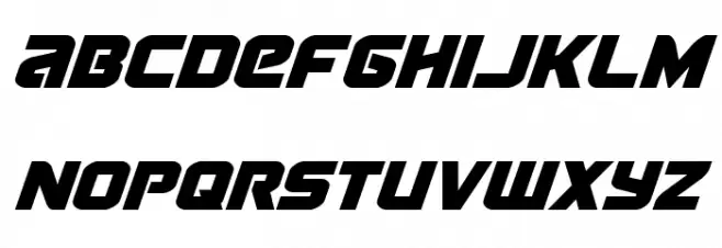Terran Condensed Italic خط أحرف كبيرة