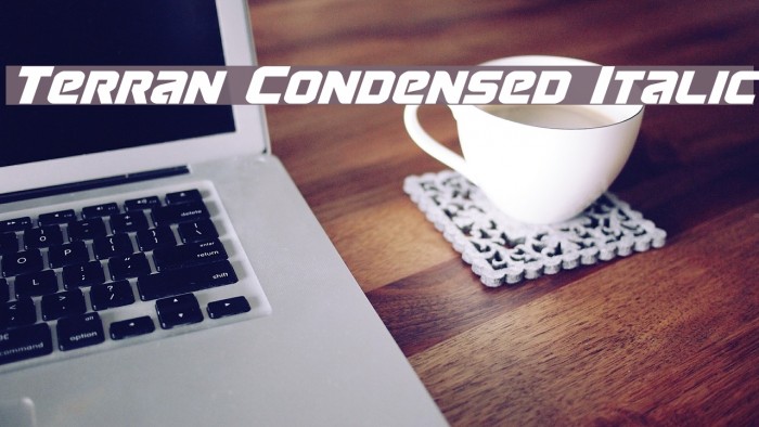 Terran Condensed Italic Font examples