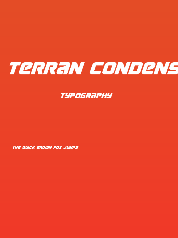 Terran Condensed Italic Poster