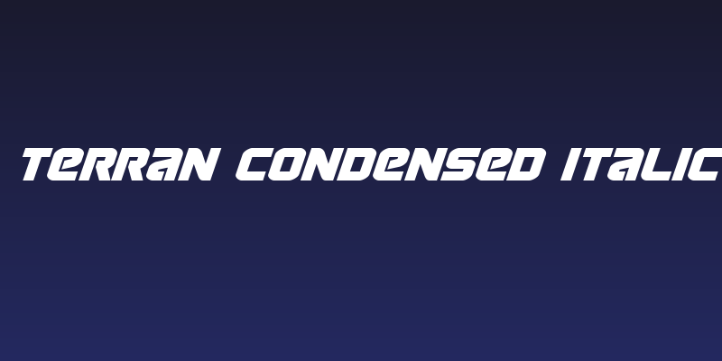 Terran Condensed Italic Social Header
