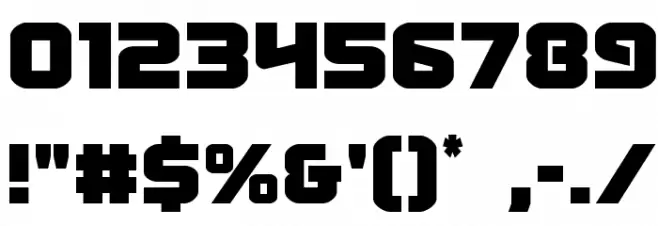 Terran Condensed Font OTHER CHARS