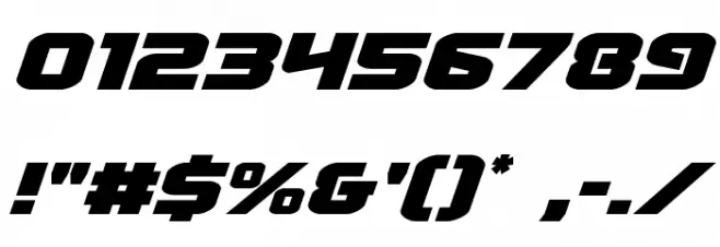 Terran Drop-Case Italic Font OTHER CHARS