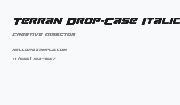 Terran Drop-Case Italic Business Card