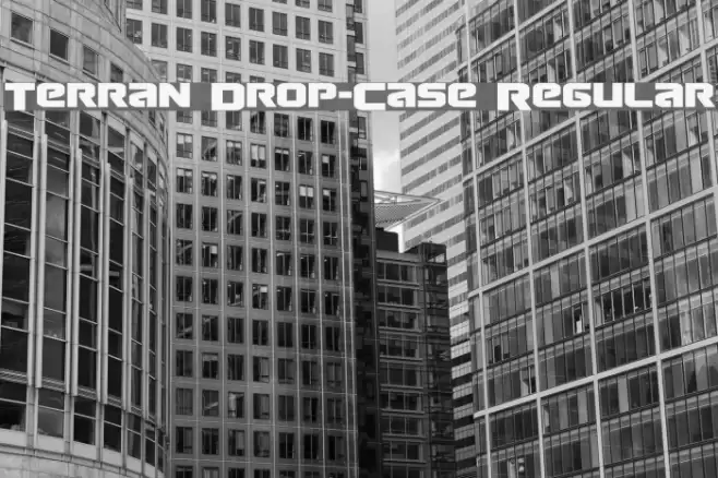 Terran Drop-Case Regular Font examples