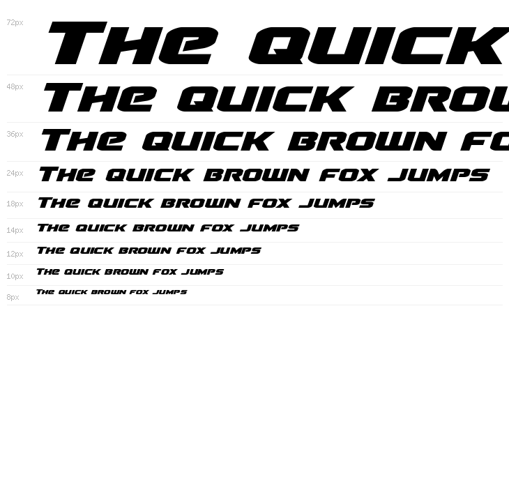 Terran Expanded Italic Waterfall