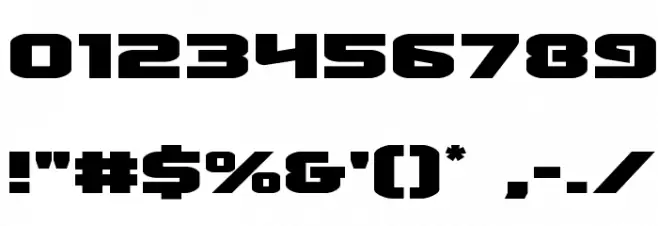 Terran Expanded Font OTHER CHARS