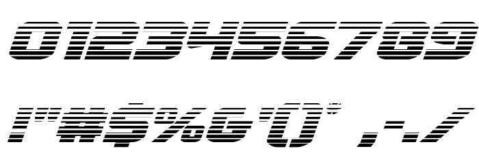 Terran Gradient Italic Font OTHER CHARS