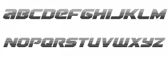 Terran Gradient Italic Fonte MAIÚSCULAS