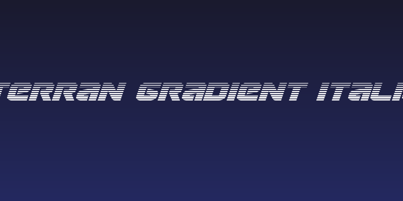 Terran Gradient Italic Social Header
