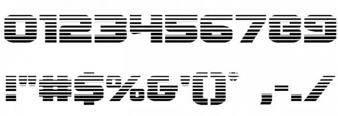 Terran Gradient Regular Font OTHER CHARS