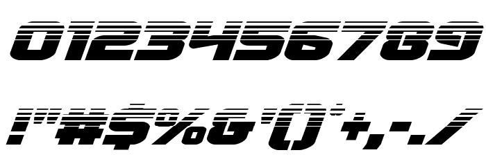 Terran Half-Tone Italic Font OTHER CHARS