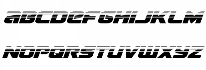 Terran Half-Tone Italic Font Litere mari