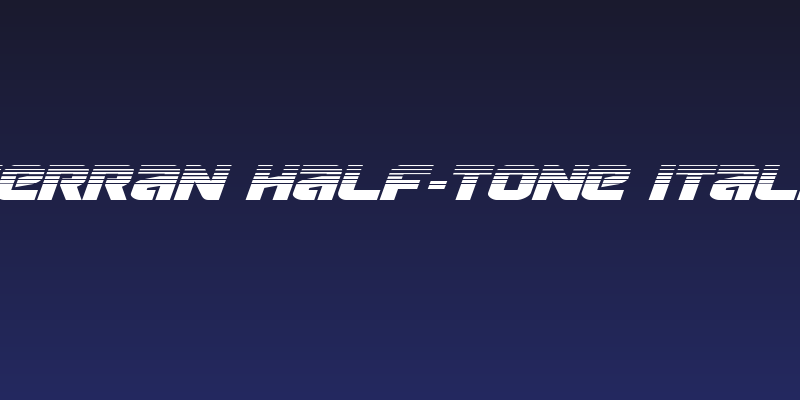 Terran Half-Tone Italic Social Header