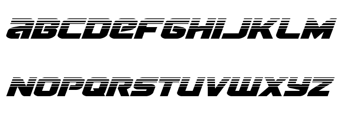 Terran Half-Tone Italic Font LOWERCASE