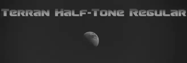 Terran Half-Tone Regular Font examples