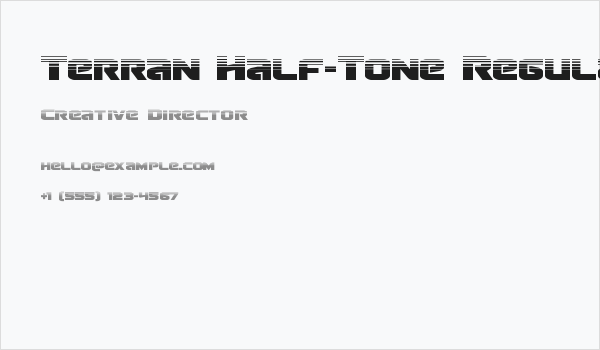 Terran Half-Tone Regular Business Card