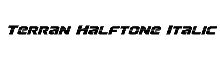 Terran Halftone Italic  Free Fonts Download