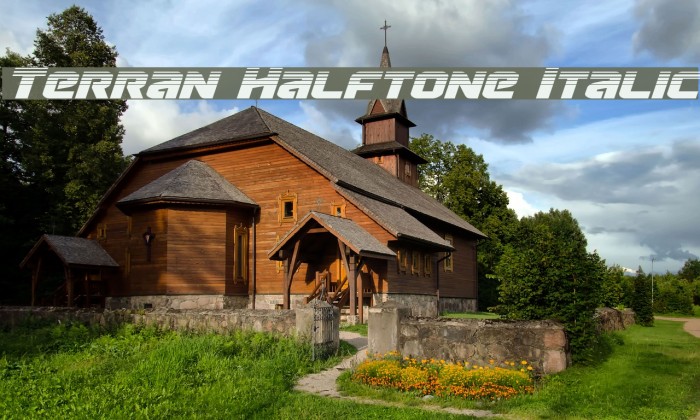 Terran Halftone Italic Example 2