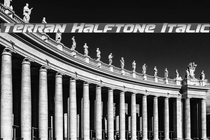 Terran Halftone Italic Example 3